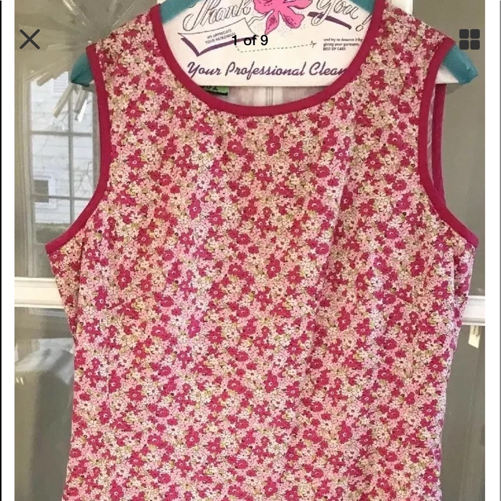 Liz Claiborne Sheath Pink Floral Lined Dress Sz 12